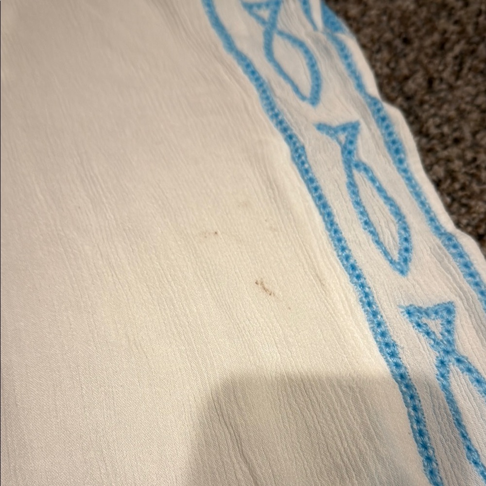 Kid’s Swimsuit Cover with Blue Fish Embroidery - Picture 6 of 6